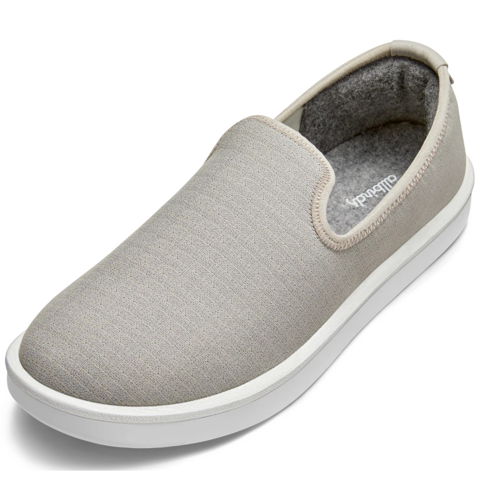 AllBirds Mens Wool Lounger Sneakers US 8 EU 40.5 Pewter Grey Woven Slip On NIB